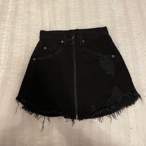 CARMAR Beatrice Front Zip Denim Skirt